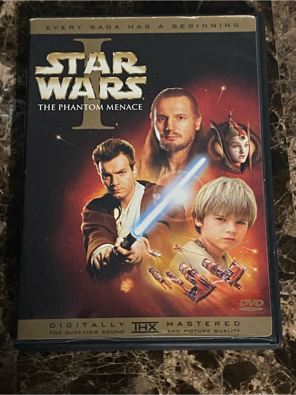 Star Wars The Phantom Menace DVD - Black, Gold, Red